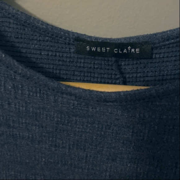 Dusky blue tie waist tunic - Picture 3 of 3